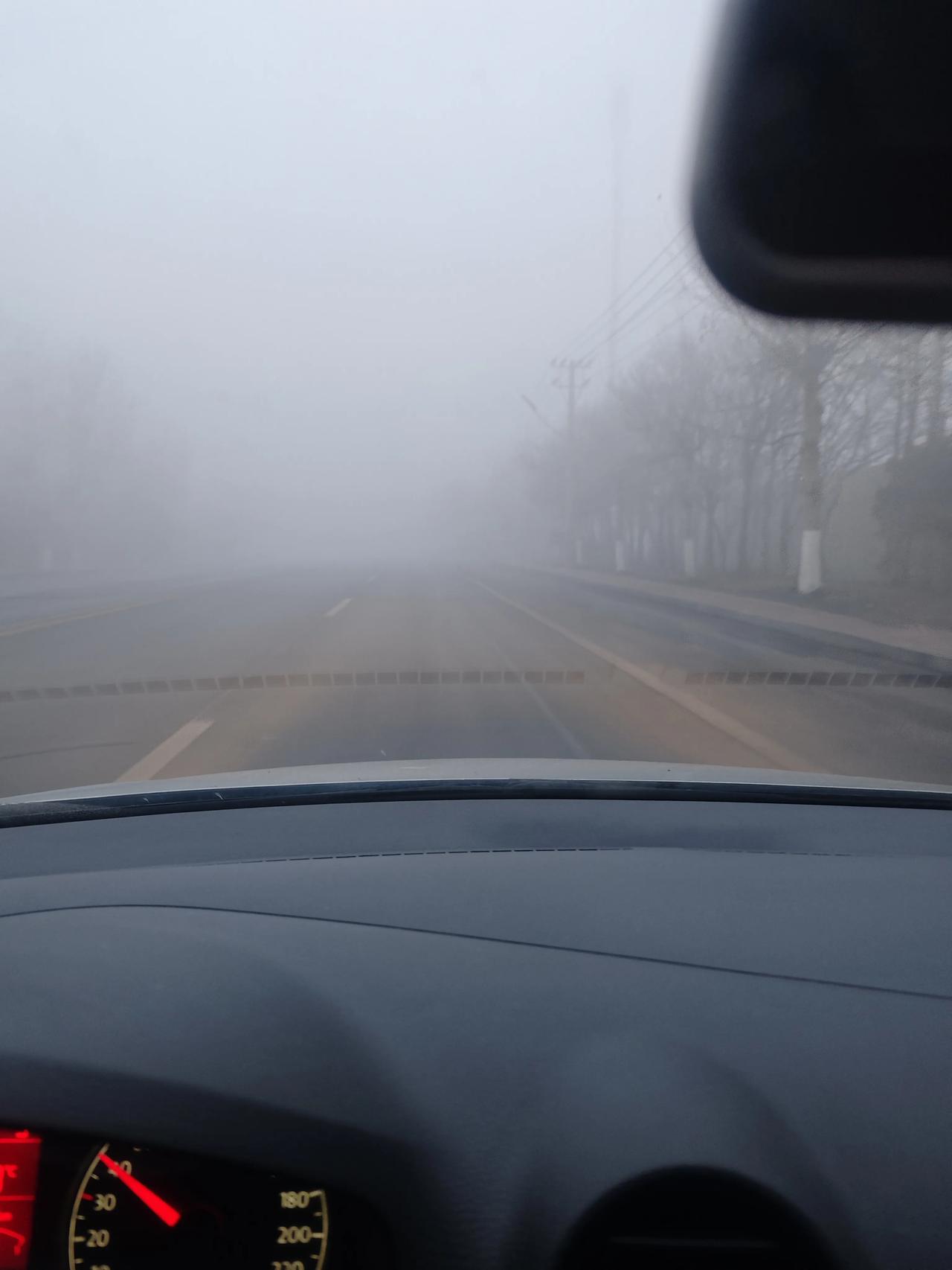 周一早上大雾，今天油价上涨，是不是有理由不开车了[呲牙]，起早出门的一定小心慢行