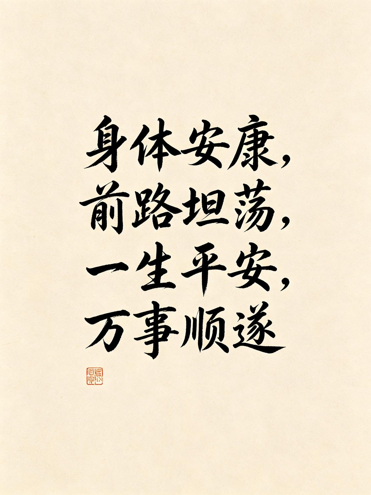 再忙，也要写给孩子这两句：
身体安康，前路坦荡。
孩子，
爸爸妈妈不求你大富大贵