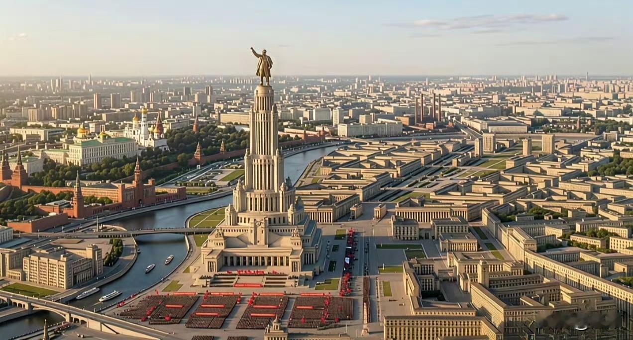 上世纪30年代，苏联为压过美国，执意修建世界第一高苏维埃宫，设计415米超美国帝