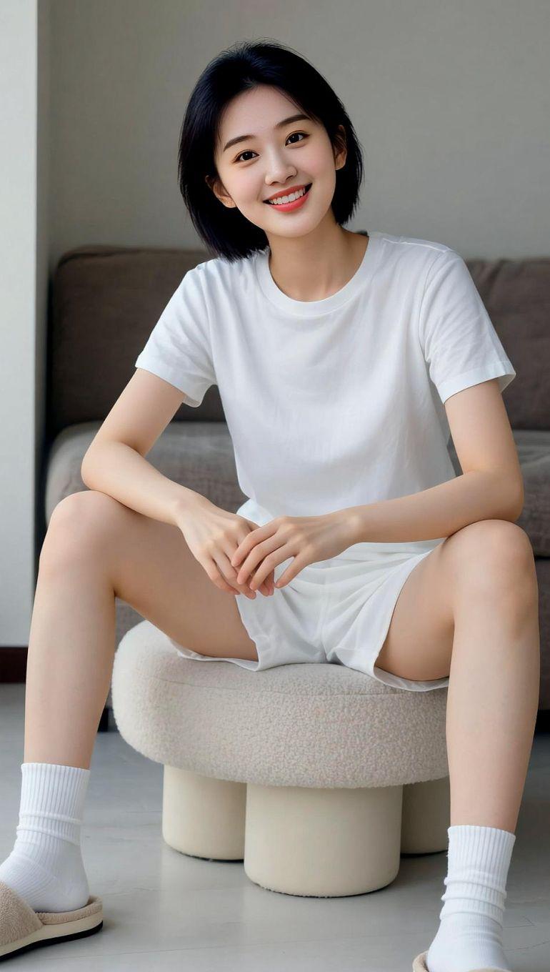 AI居家写真 感谢那些默默给我点赞的人 女生拍照姿势 穿着得体是一种生活态度