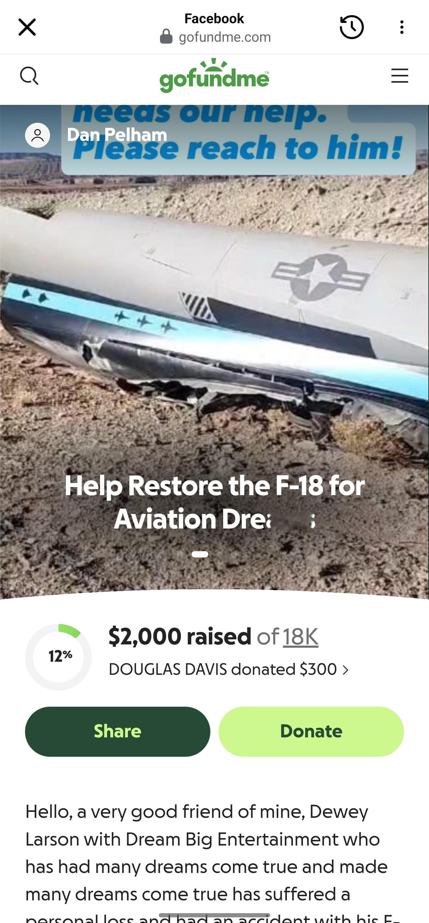 有个美国人把一架退役F/A-18C的部分机身改造成电影《壮志凌云2》中主角驾驶的