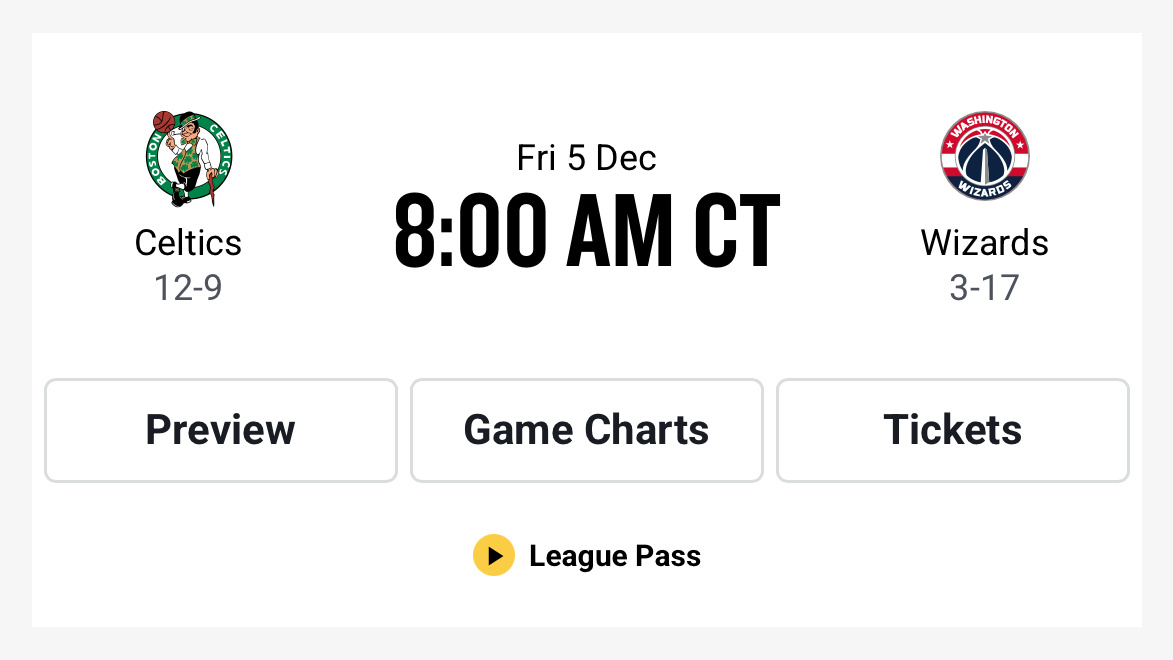 凯尔特人国度 直播预告 : 明早08:00【 2025-26赛季 】 NBA常规
