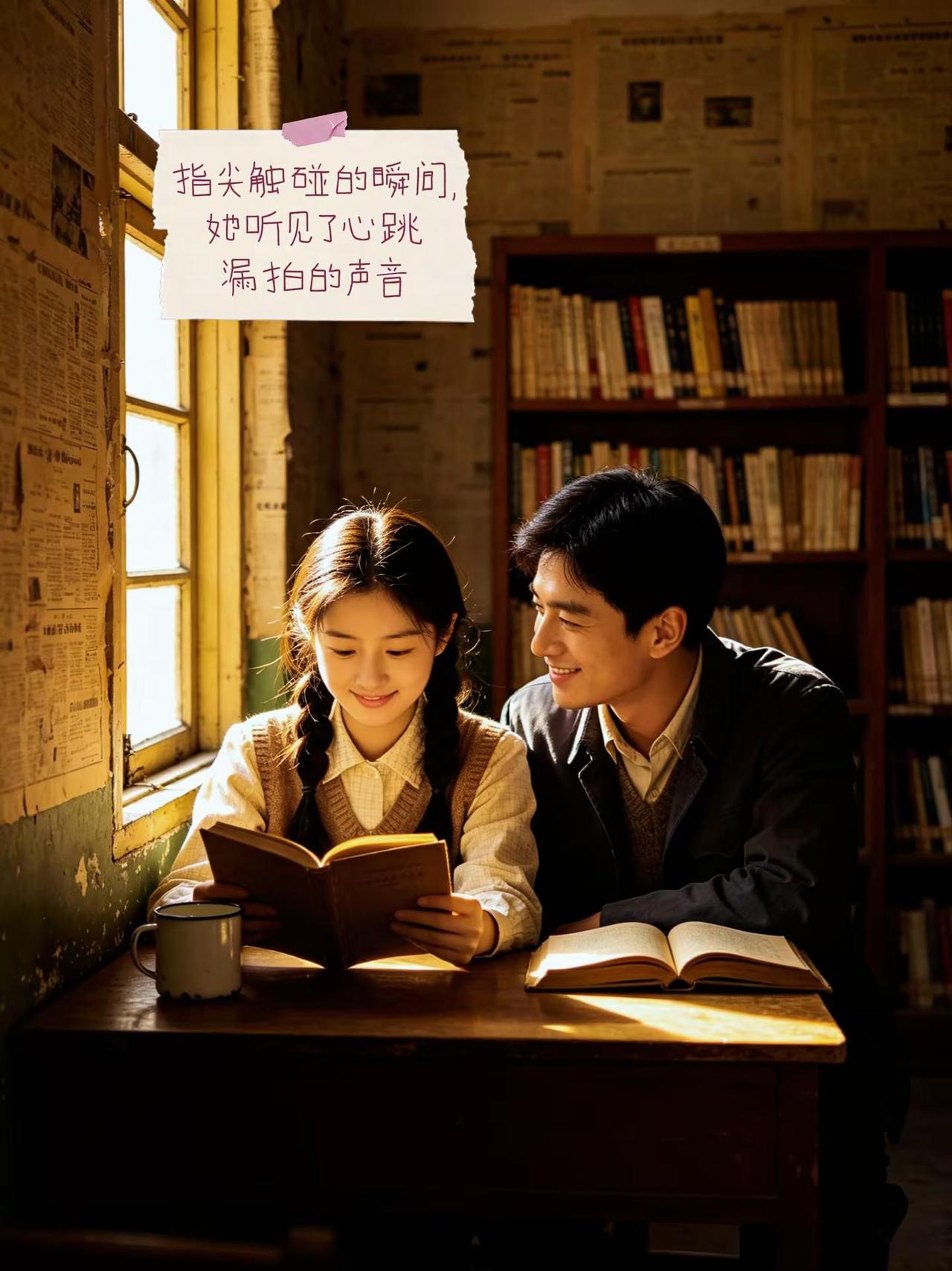 【第四章：续篇】 阳光正好。 他们坐在靠窗的位置，像从前一样，安静地看着书。只是
