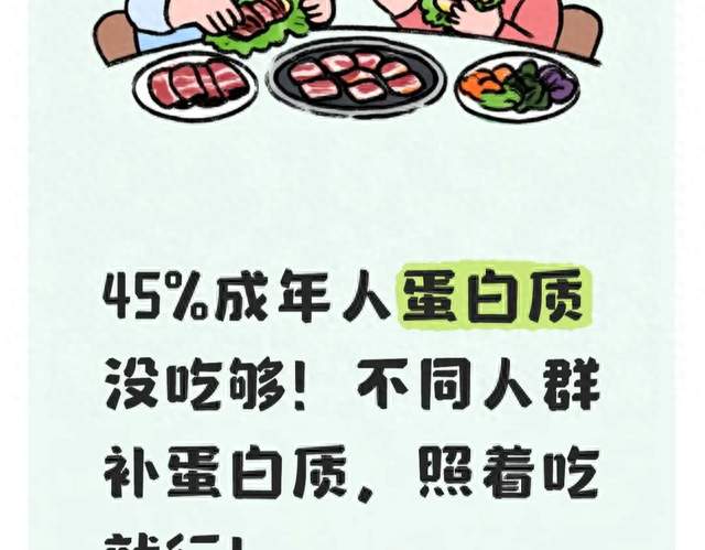 45%成年人蛋白质没吃够！不同人群补蛋白质，照着吃就行！