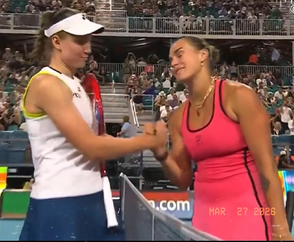 莱巴金娜复仇有心无力，二连败萨巴伦卡。
WTA1000赛迈阿密女单第二场半决赛刚