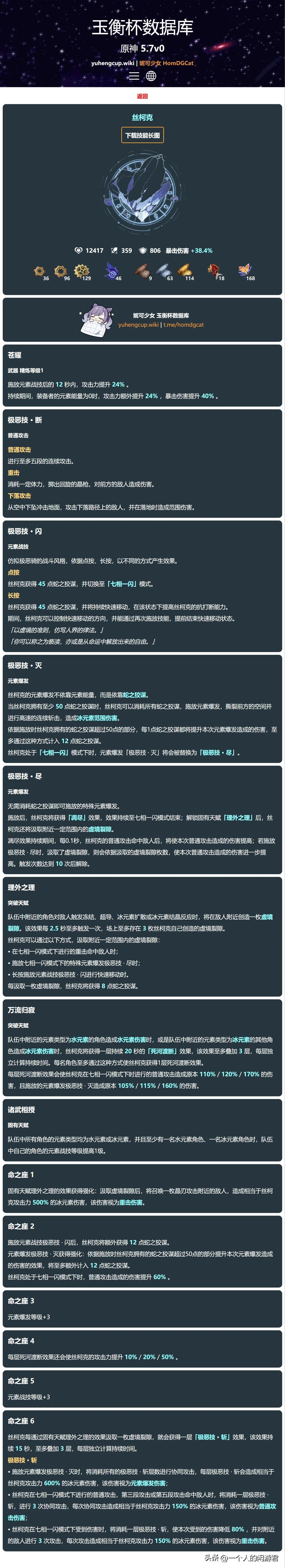 丝柯克真就绑定爱可菲，或者爱可菲真就绑定丝柯克。可是大多数Boss不吃冰冻怎么办