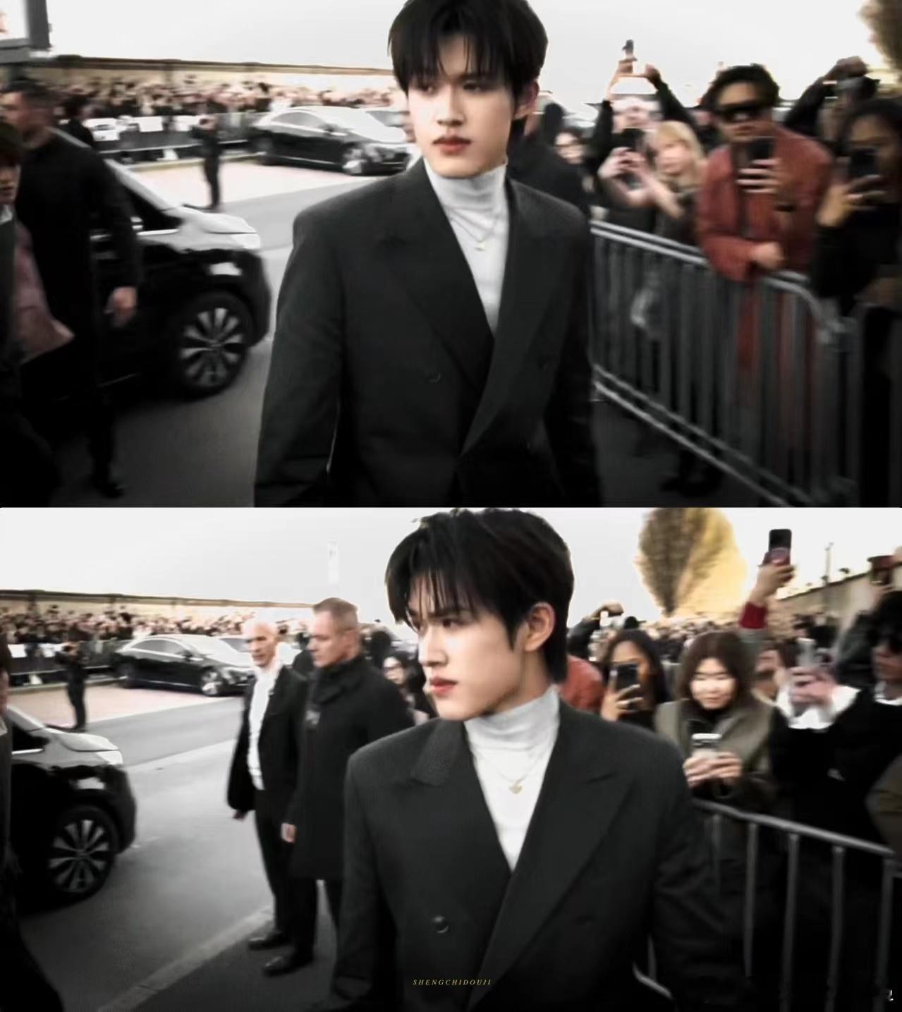 张极Prada秀场怼脸镜头 看张极的怼脸镜头真的很舒服，皮肤细腻状态自然，眉眼间