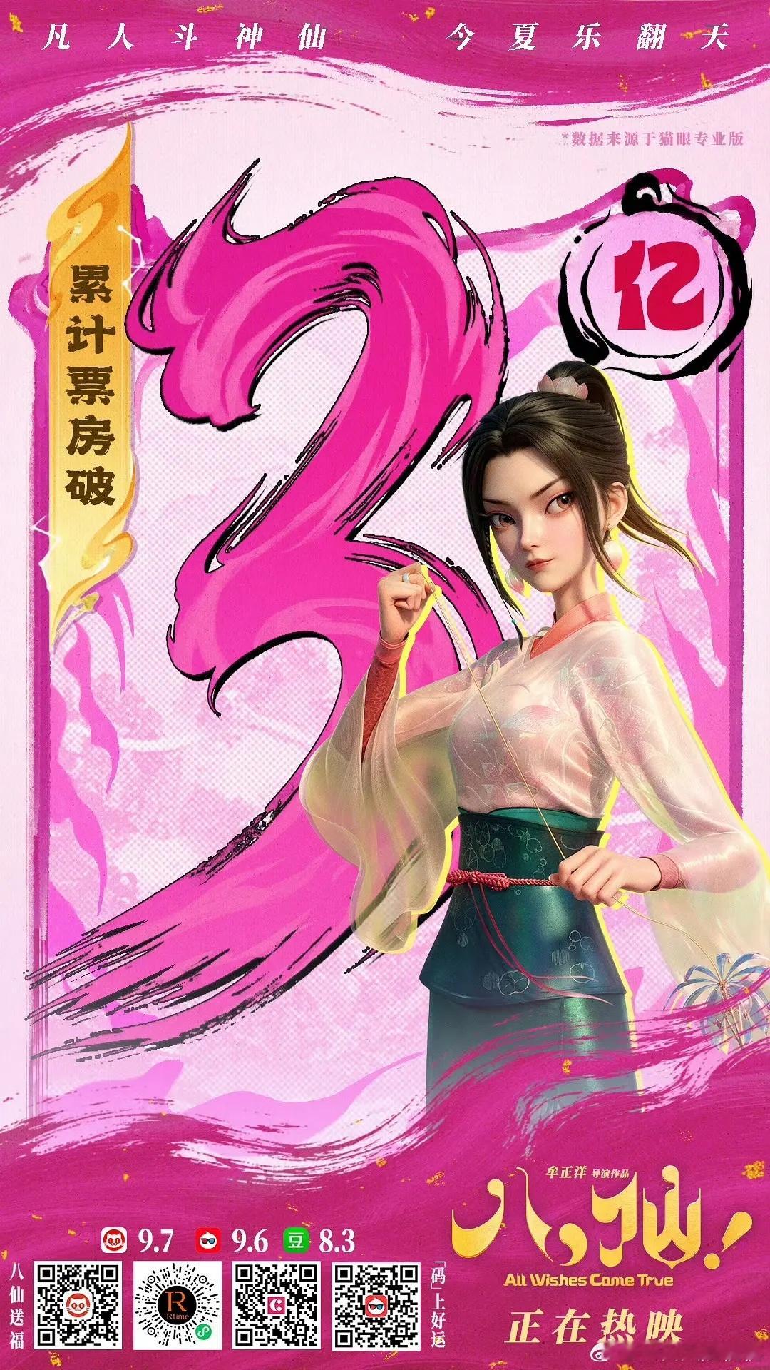 八仙破3亿战报是蓬莱阁第一拽姐何仙姑，嘻嘻 
