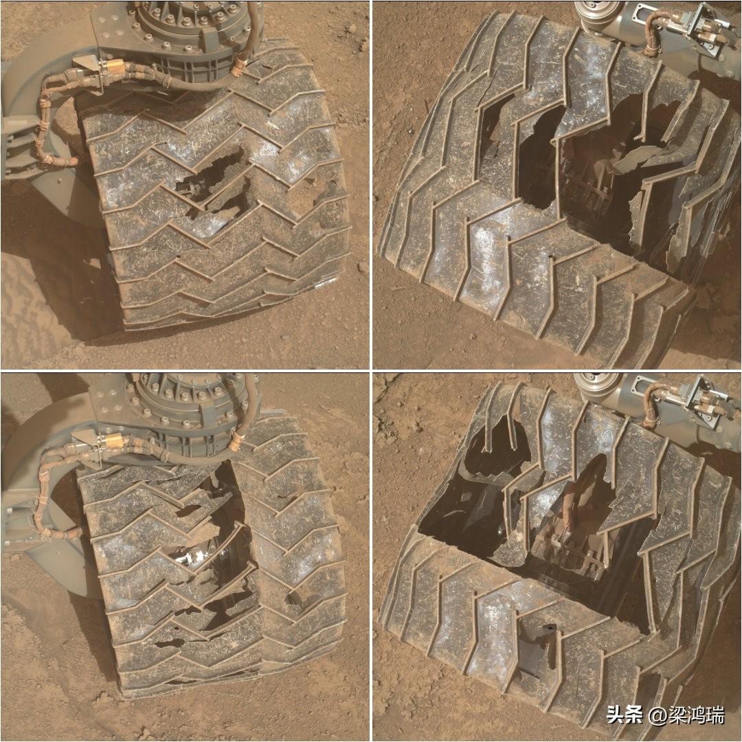 【突发新闻 】NASA 发布的好奇号火星车 (Curiosity) 拍摄的车轮照