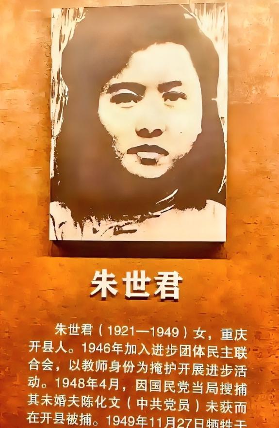 1949年，女教师朱世君被军统特务抓捕，在押送往渣滓洞的途中，押送人员李朝成认出