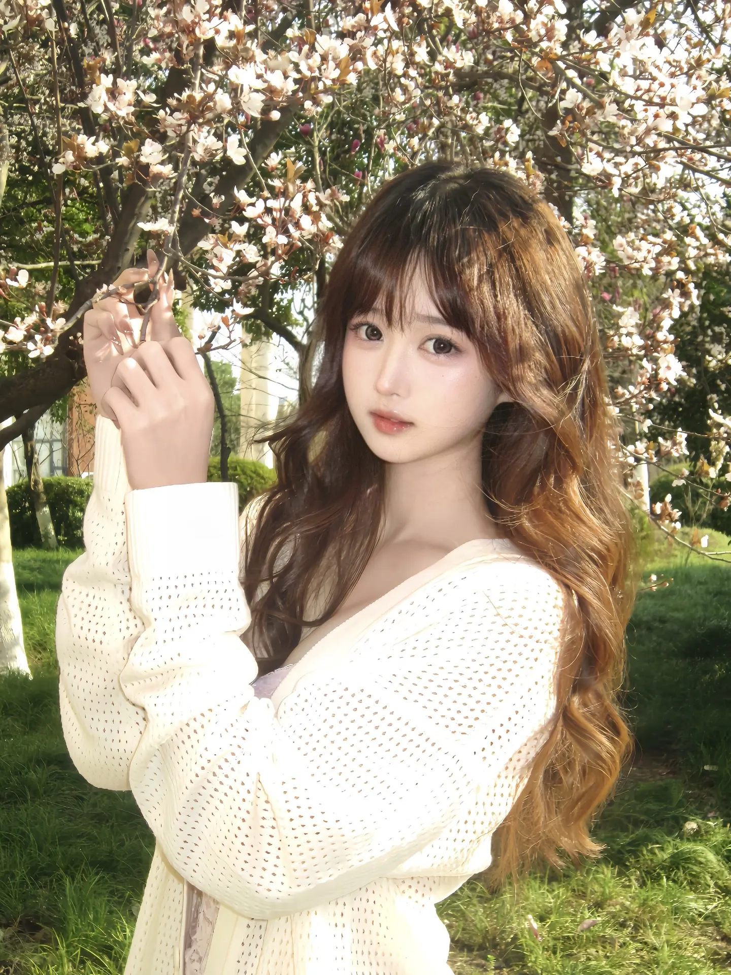 学校里的花开了🌸。