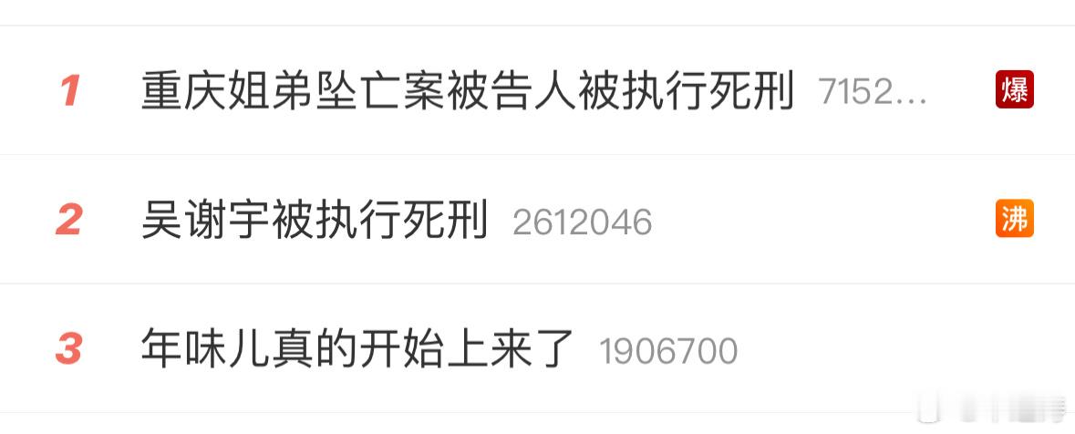 吴谢宇死刑一执行，确实年味儿上来了！！！ ​​​