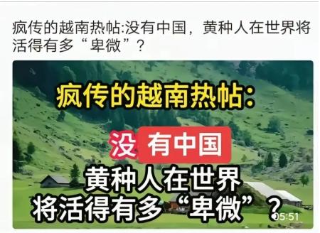 近日，越南论坛被一条帖子掀翻：没有中国，黄种人在星巴克都得踮脚点单。一位越南网友