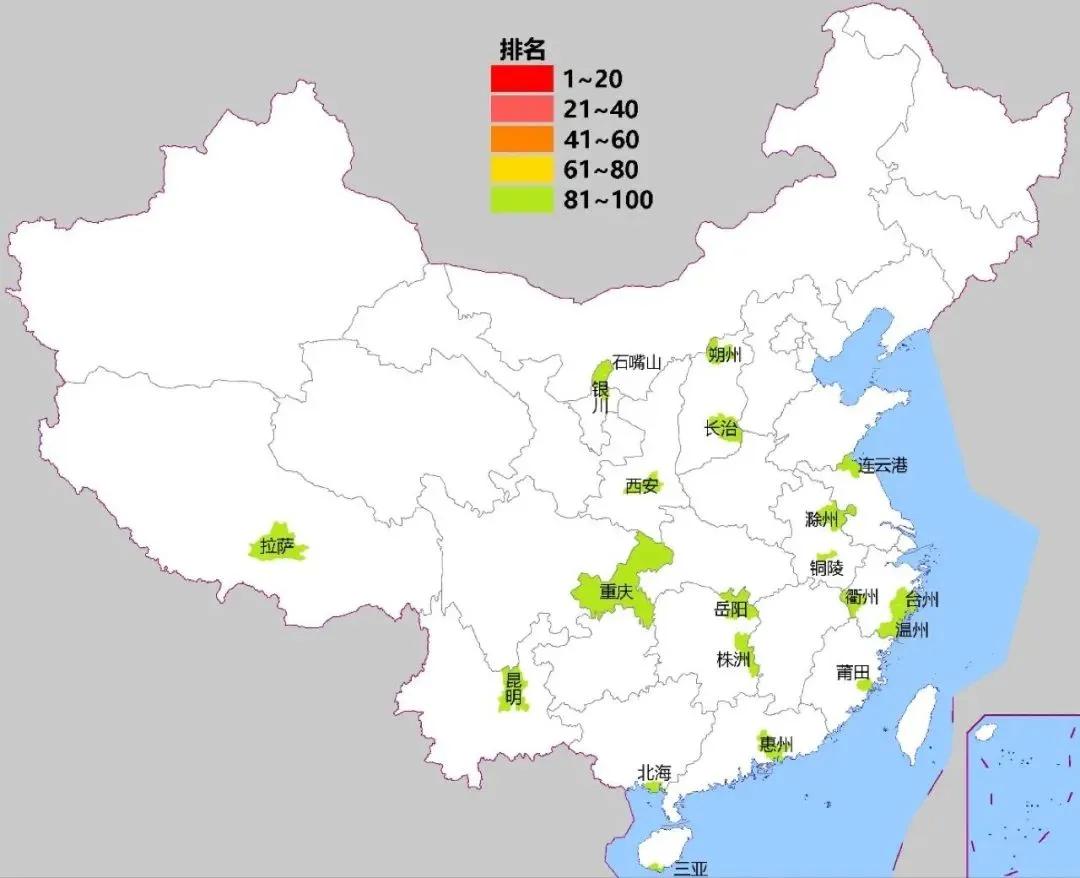 2023年人均GDP百强市分布图，上榜的按城市数量华东沿海最多，说明华东沿海有米