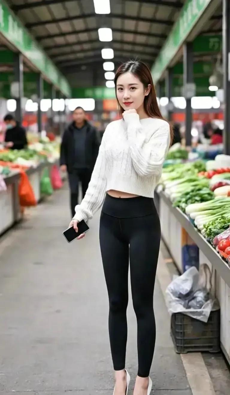 美女爱买菜