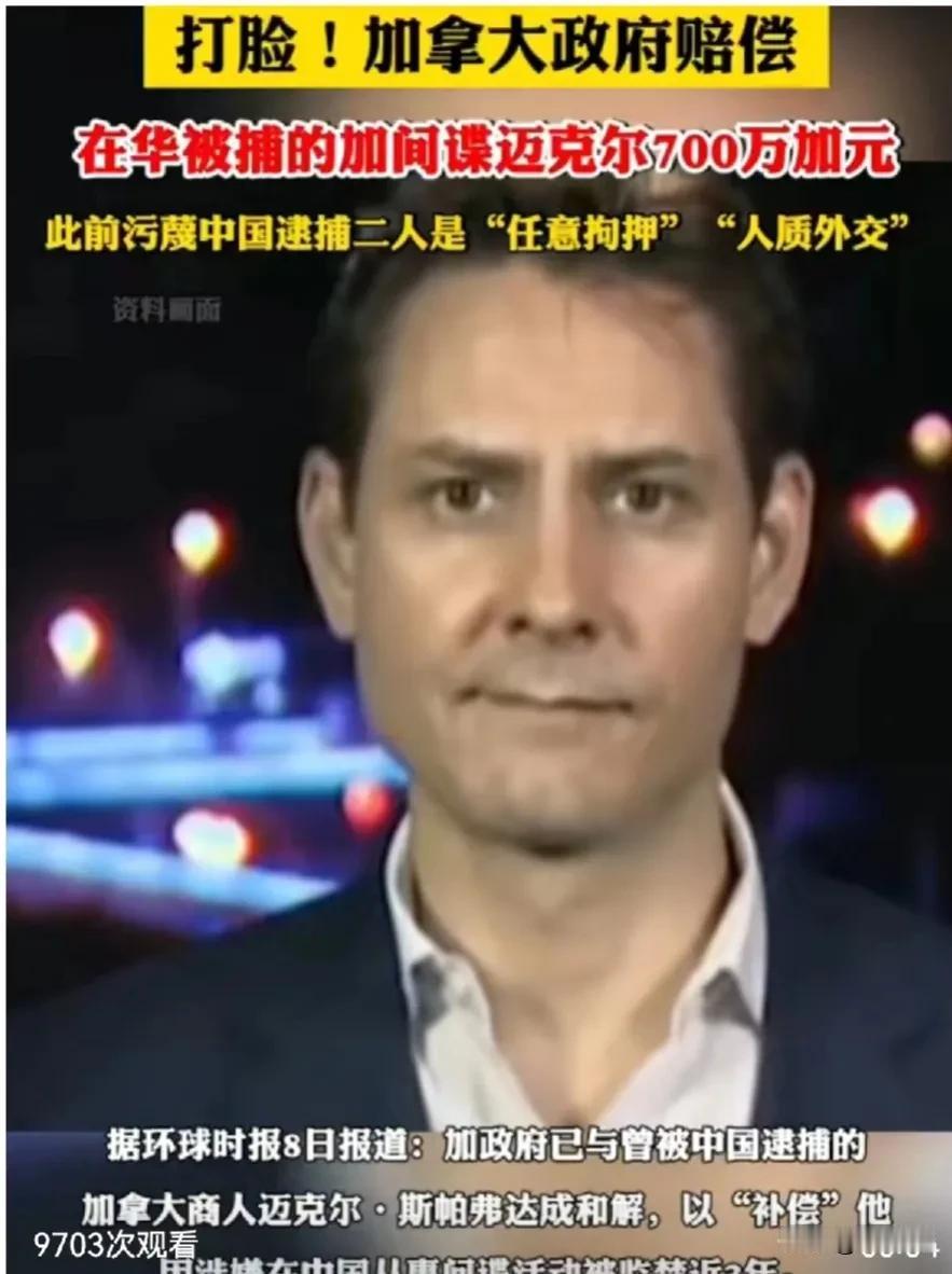 给加拿大当间谍可真挣钱啊！
中国国家安全机关似乎也没有让他遭受什么惨无人道的酷刑