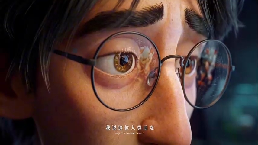 赛博年兽拯救除夕加班人  原来年兽也懂打工人，赛博年兽一键关电脑，把加班人送回温