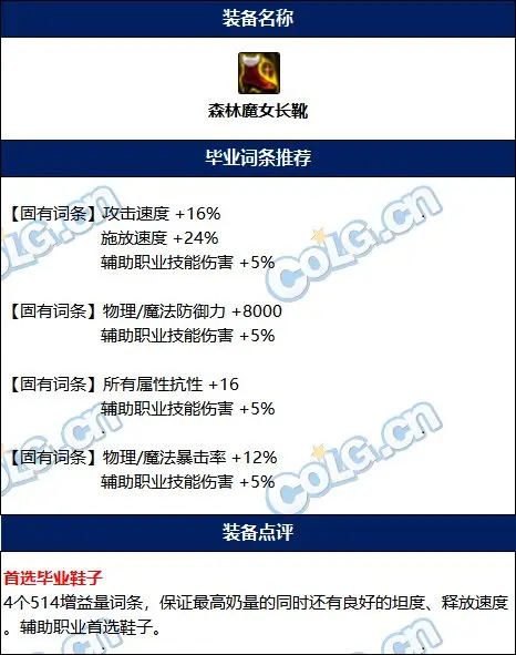 鞋子到底哪家强？奶系职业自定义词条选择