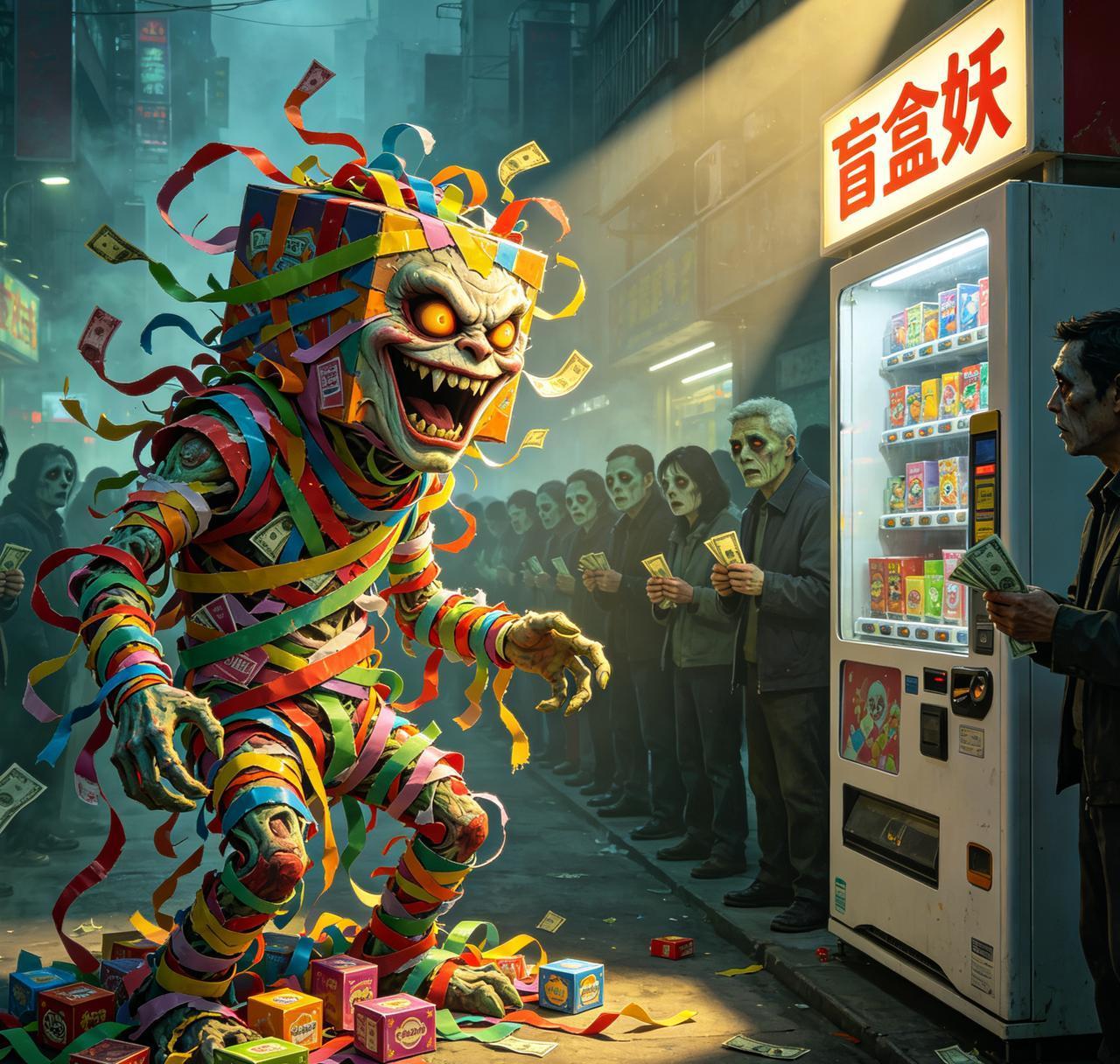 江湖怪谈•荒诞志148 盲盒妖

市集有一妖，化作杂货铺，专卖“盲盒”。盒中何物