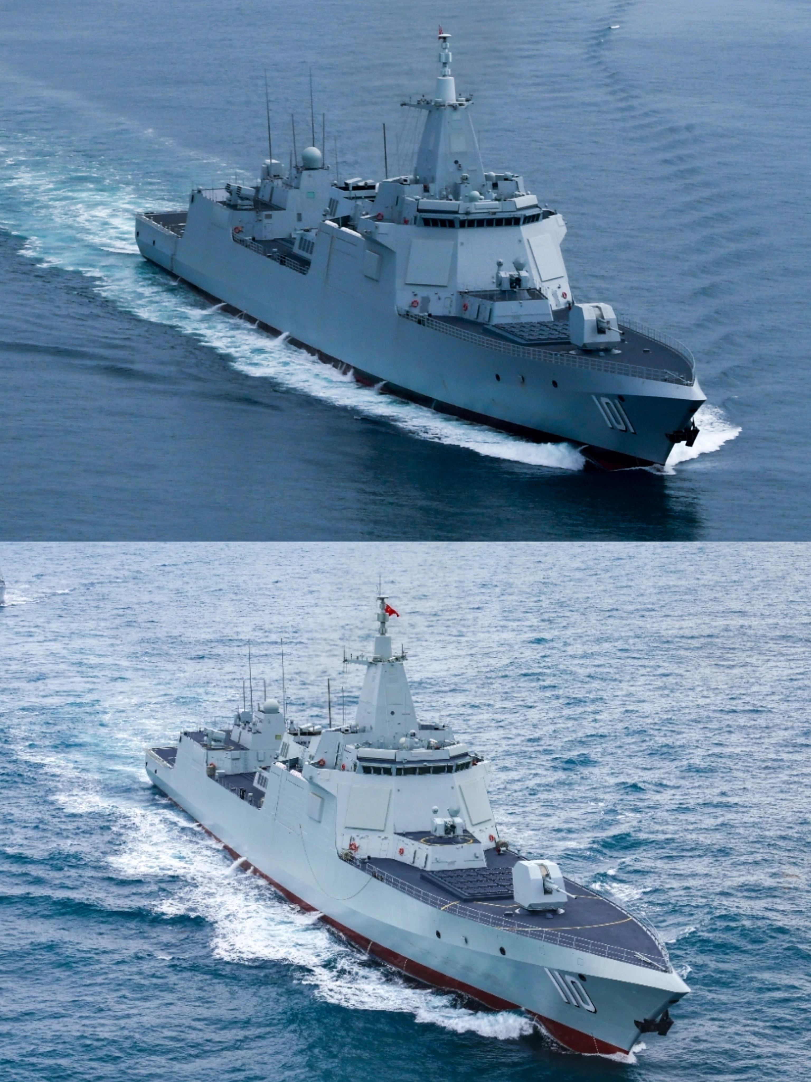 055一号舰 & 十号舰055老批次 & 新批次入列个位数到两位数三大舰队现全部