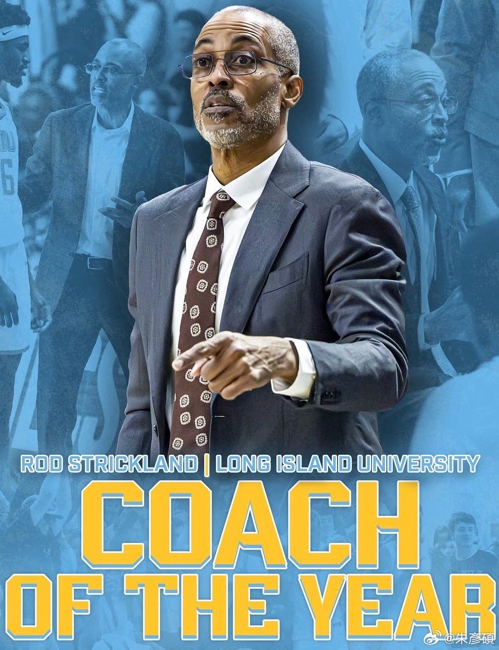 還記得他嗎？Rod Strickland，擔任長島大學教練並在今年拿下他們那個賽