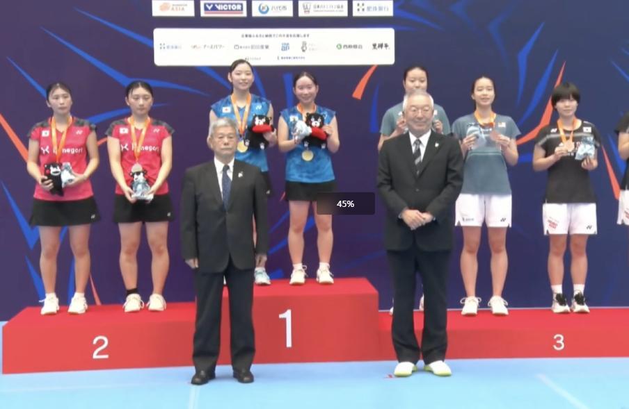 2026年羽毛球亚青赛 女双决赛：伴野碧唯/上野优寿🇯🇵 21-13、9-2