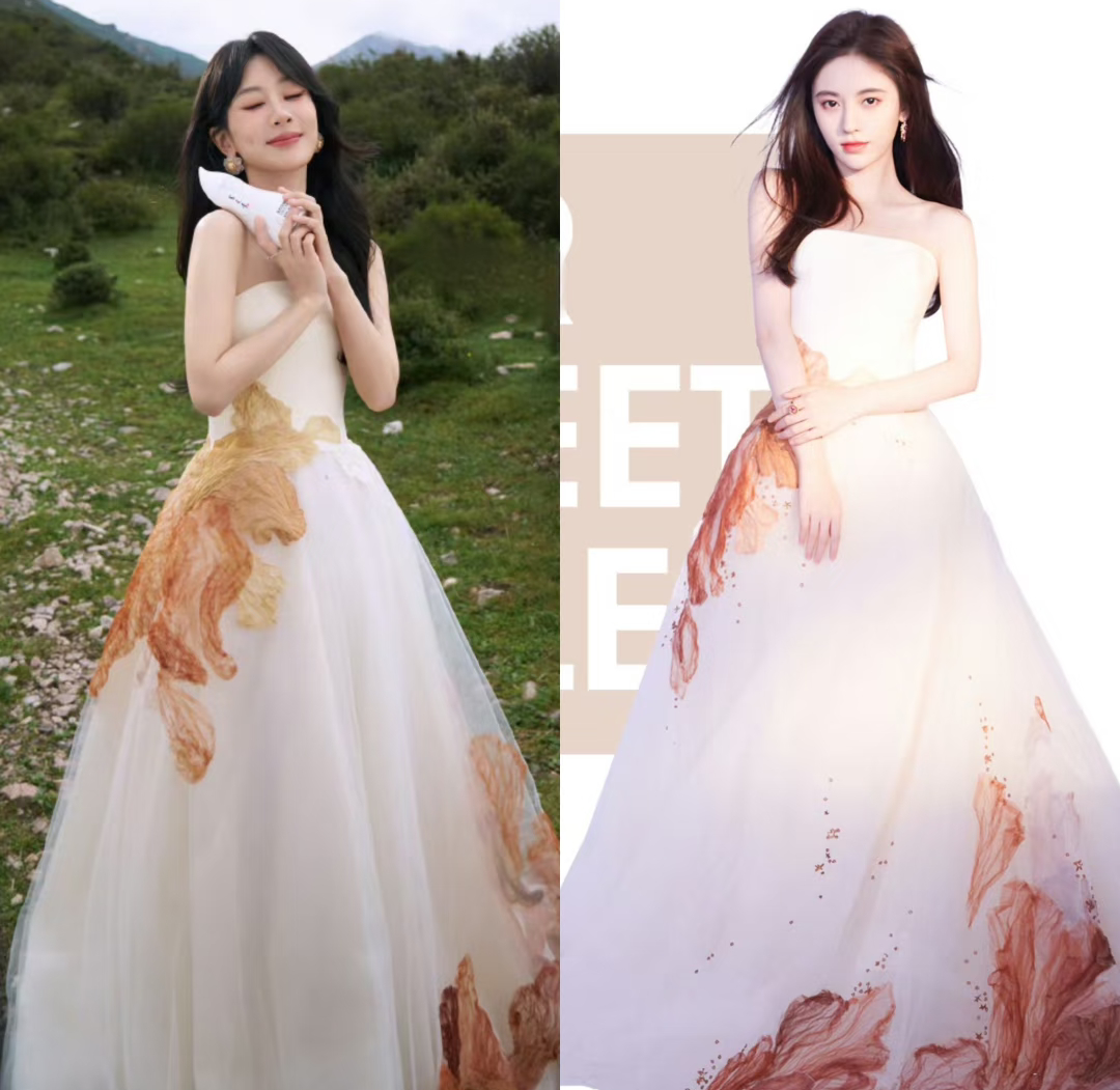 杨紫鞠婧祎同款礼服鞠婧祎杨紫同款 Ophelia｜奥菲莉娅礼服！不同风格的两位美