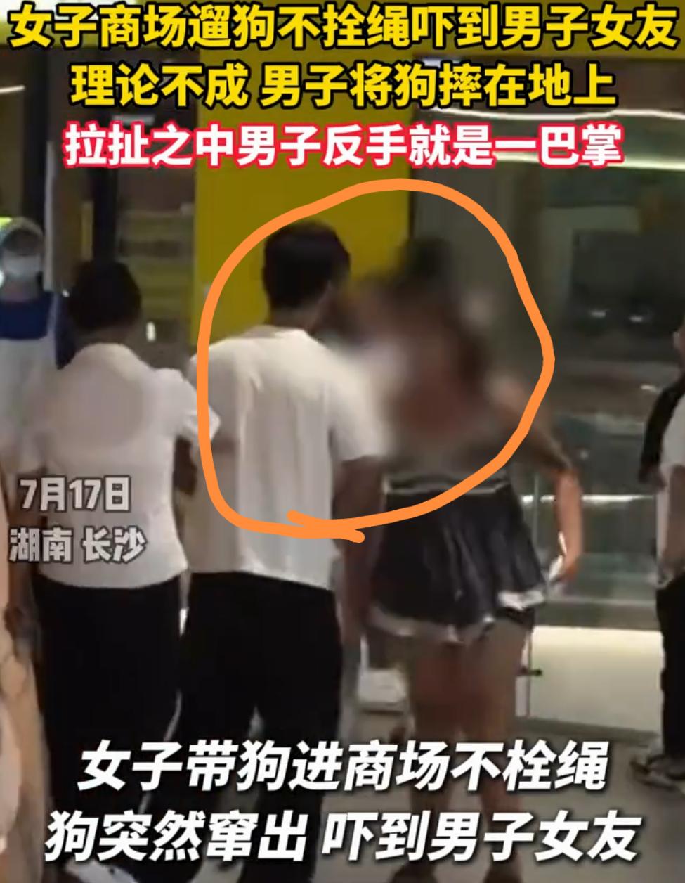 超级反转！长沙商场男子摔狗打女子事件，原来是这样。

事发7月17日，长沙某商场