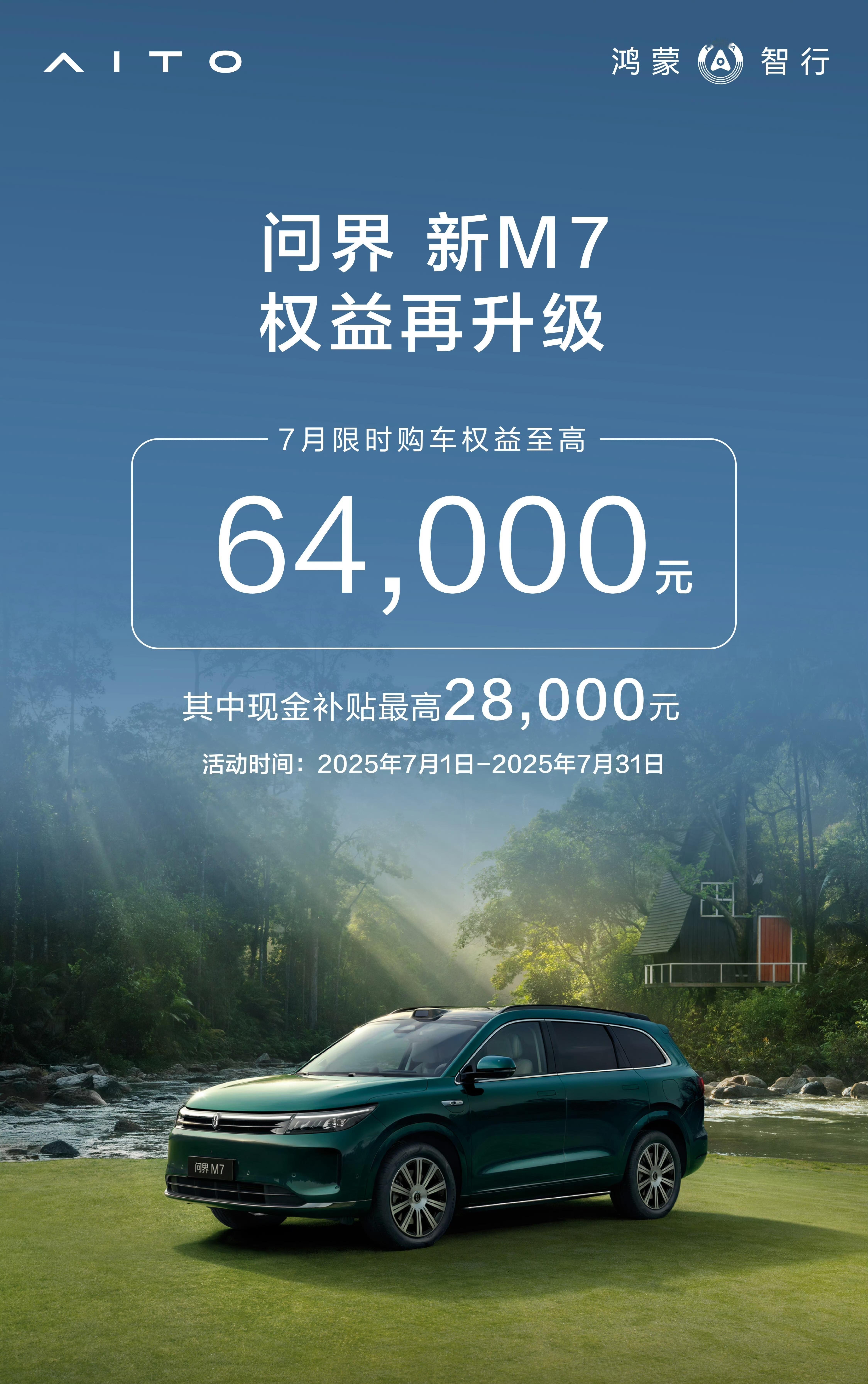 最近几周问界M7销量开始回升，幅度还不小这车没上新款，也没开发布会，应该是最近优