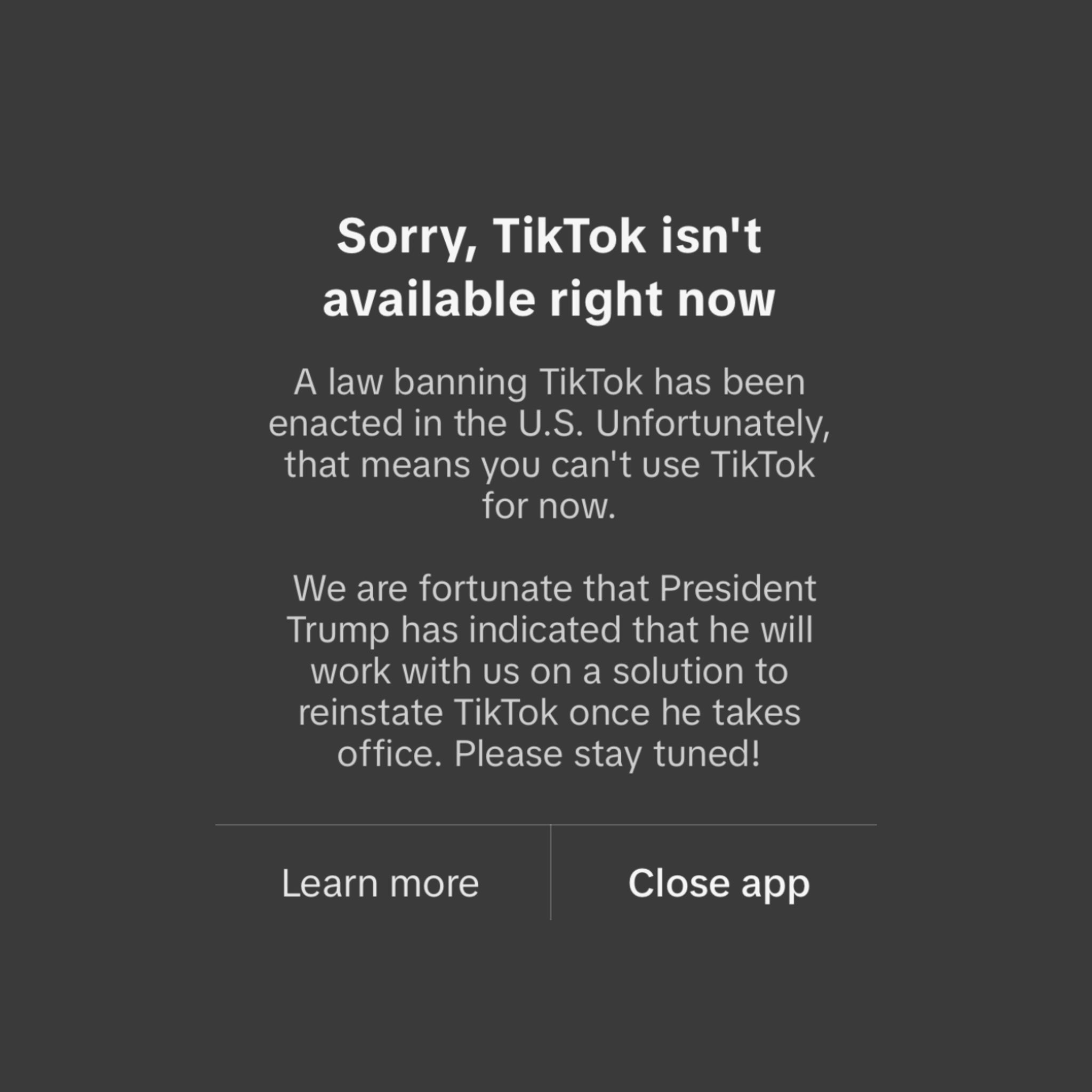 TikTok停止在美服务 美国本以为通过抹黑和立法能逼迫TikTok就范，结果非