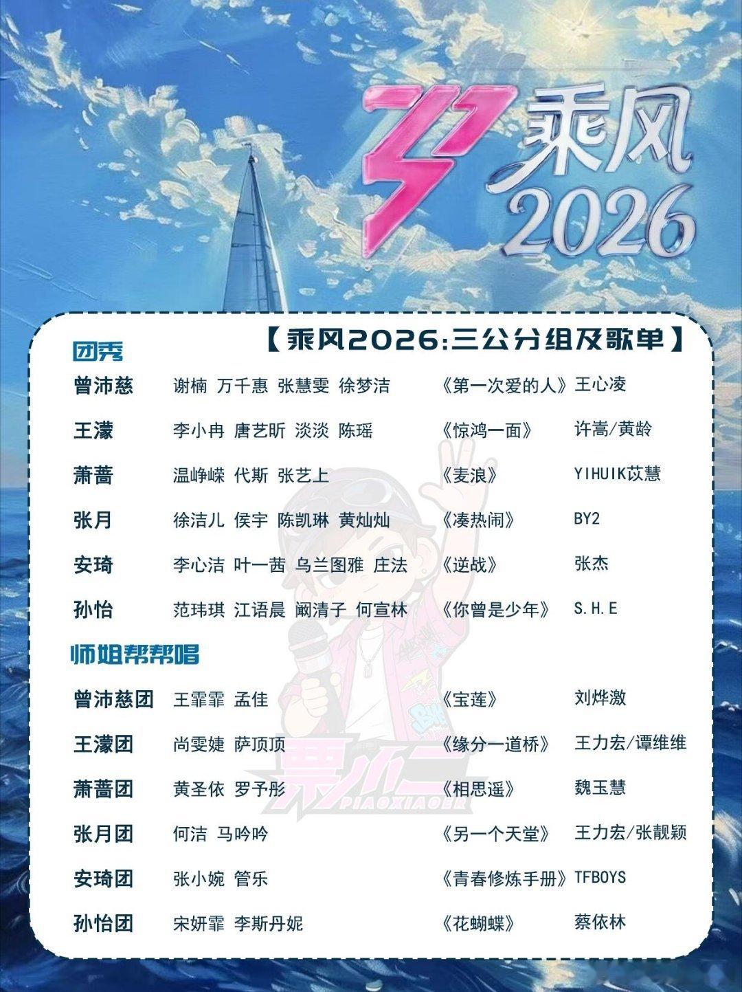 乘风 2026 三公全解析｜每首歌都有小心机三公分组 + 歌单新鲜出炉！帮你划重