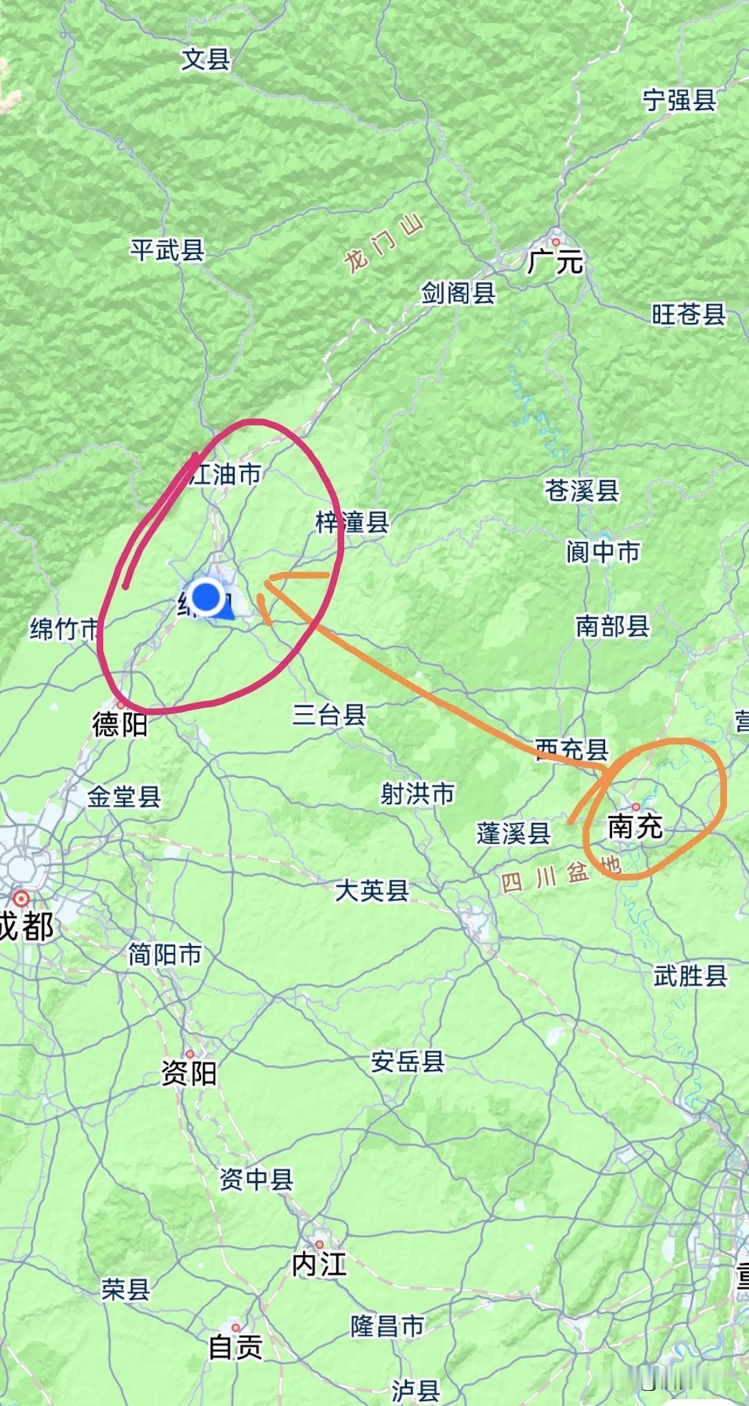 南充有700多万人，而绵阳只有500多万人，但是南充的人口全部流向东南沿海或者成