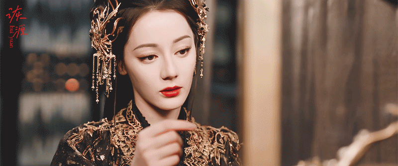 迪丽热巴 《白日提灯》贺思慕 / 动图▷EP20-03 黑衣（黑金）+大头饰-一