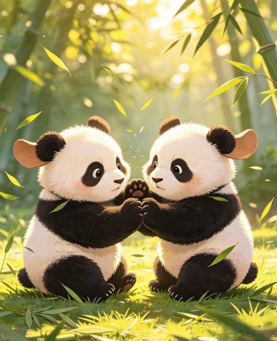 关于熊猫宝宝打架全是撒娇味的对话内容，来智搜看看。这些熊猫宝宝，别看一个个胖乎乎