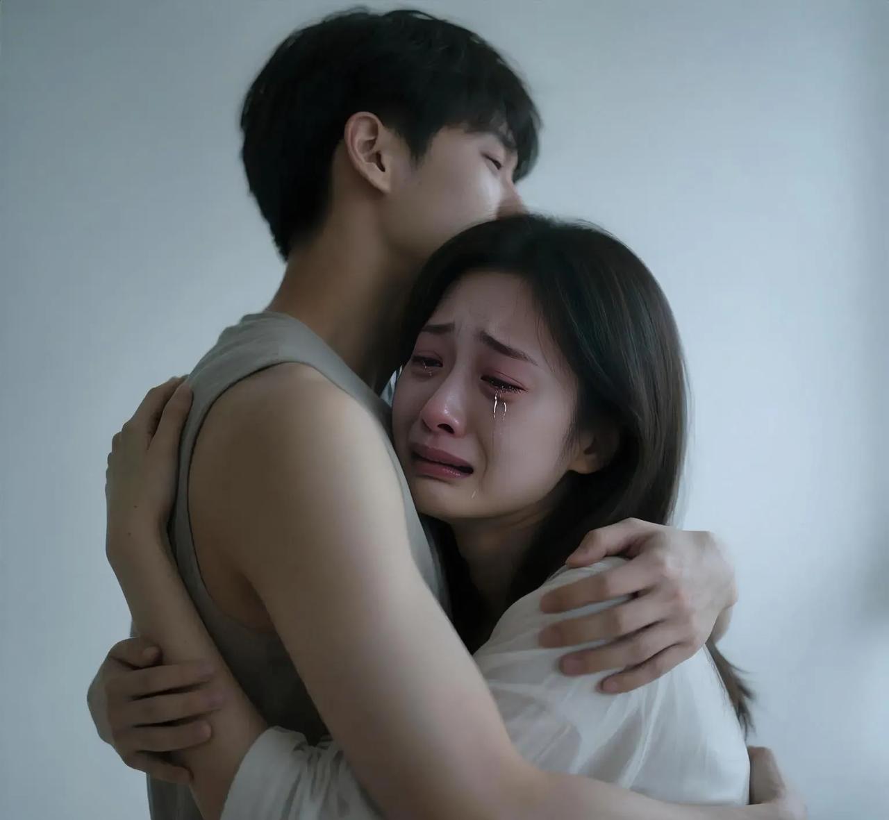 “离婚不是不爱，是现实这坎跨不过去。”4月28日，广东一对夫妻离婚后相拥痛哭，女