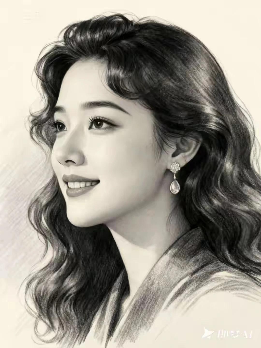 目若星子嵌秋波，
一笑弯眉落银河。