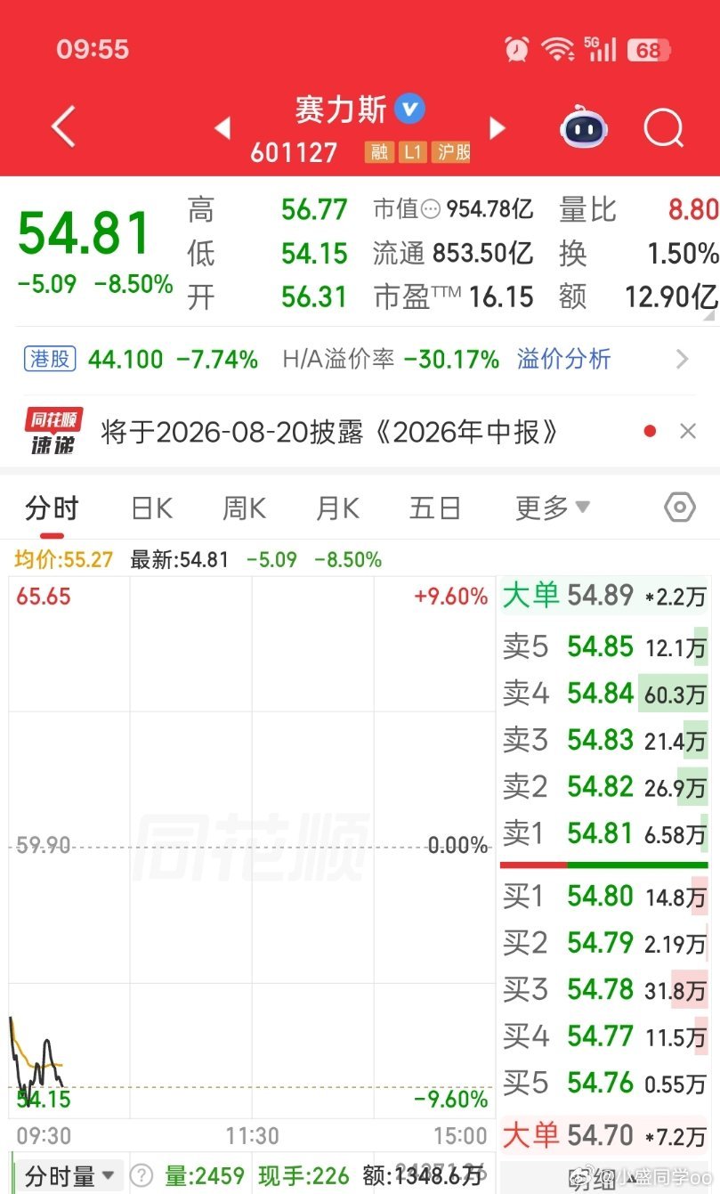 即将跌停，意料之中的 