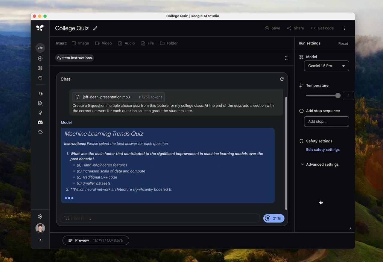 Google 推出 Gemini 1.5 Pro 公共预览版，能处理音频

在 