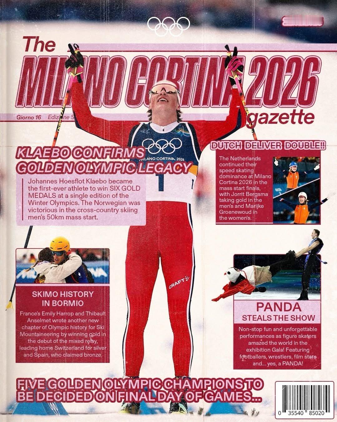 挪威🇳🇴 終極大贏家🥇冬奧Olympic 🇮🇹Milano