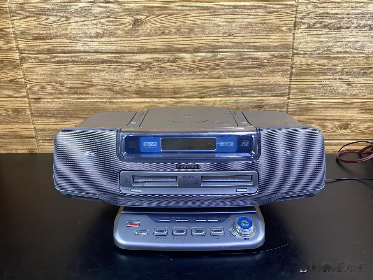 松下，00年生产，五合一桌面音箱，CD，MD，卡座，收音，外接，日本本土机声音真