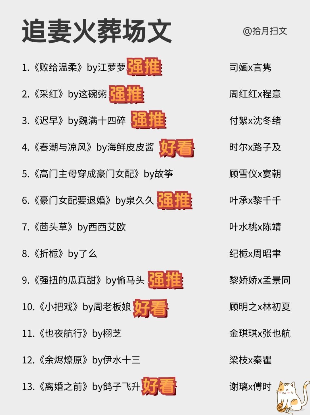 26本酸爽追妻火葬场文，真香打脸！