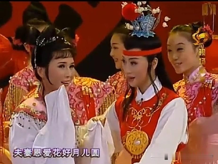 这是我头一回见到的不同剧种组合的节目。黄梅名家马兰饰演贾宝兰，在台上演唱了一段黄
