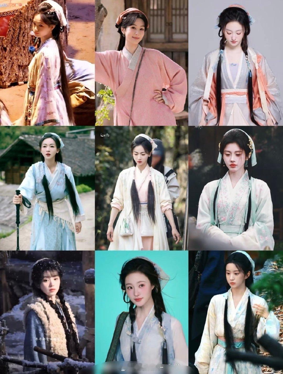 女演员田园风古装造型盘点，你最喜欢谁的造型？[哇]李一桐《古乐风华录》杨紫《家业