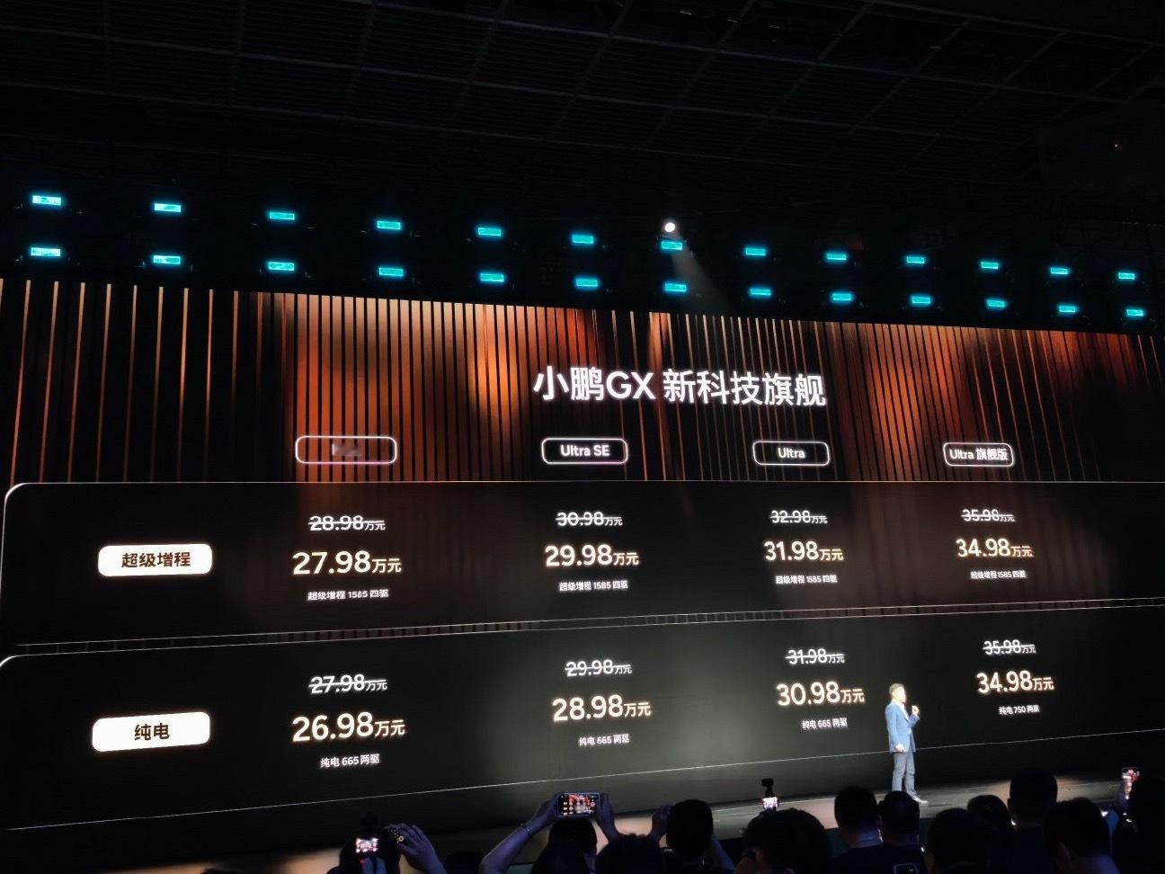 小鹏GX 上市价格来了大家觉得怎么样超级增程版• Max：27.98万元（原预售