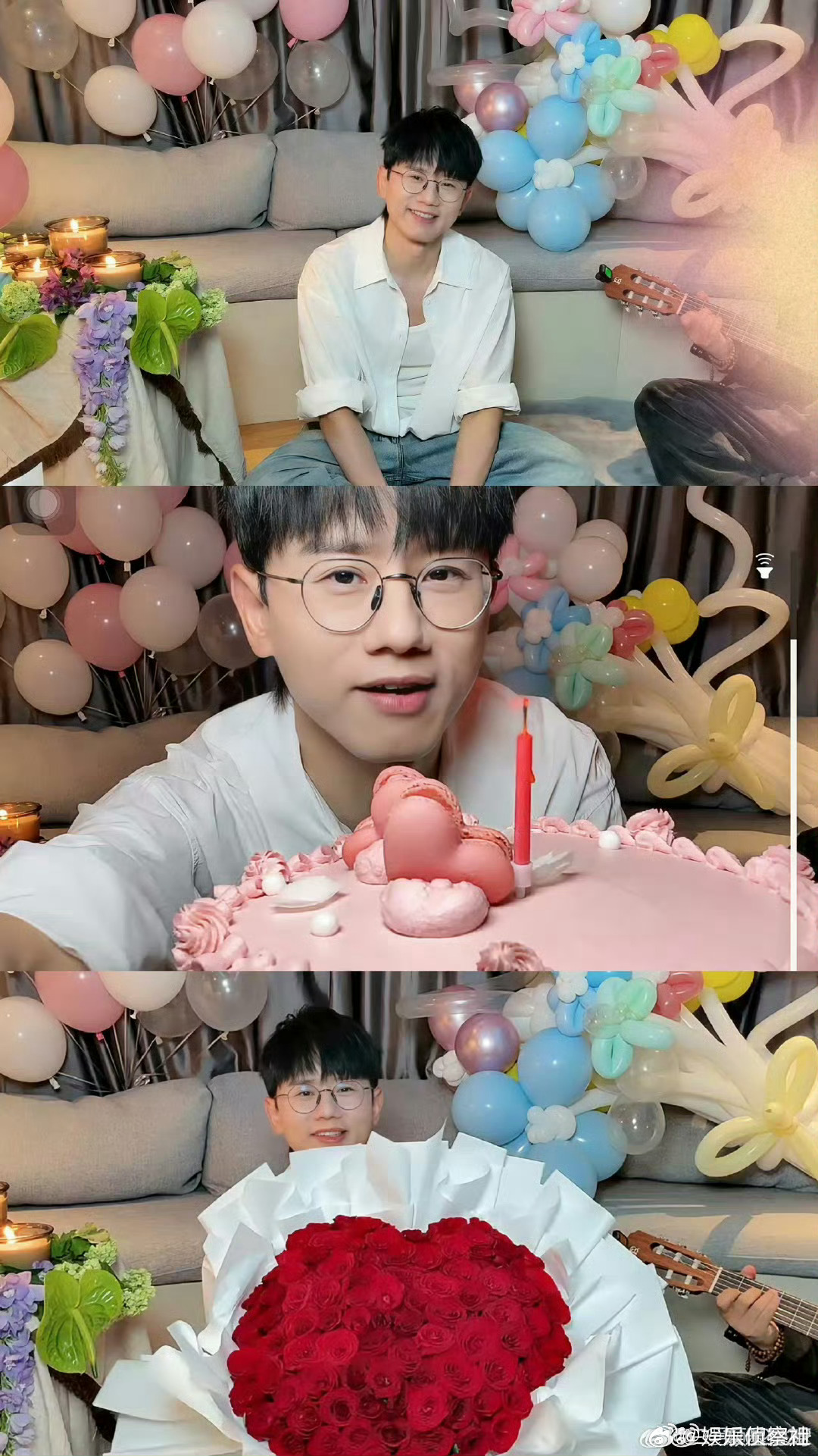 张杰直播为谢娜庆生，是最幸福的谢娜没错了，张杰好宠啊！[心] ​​​