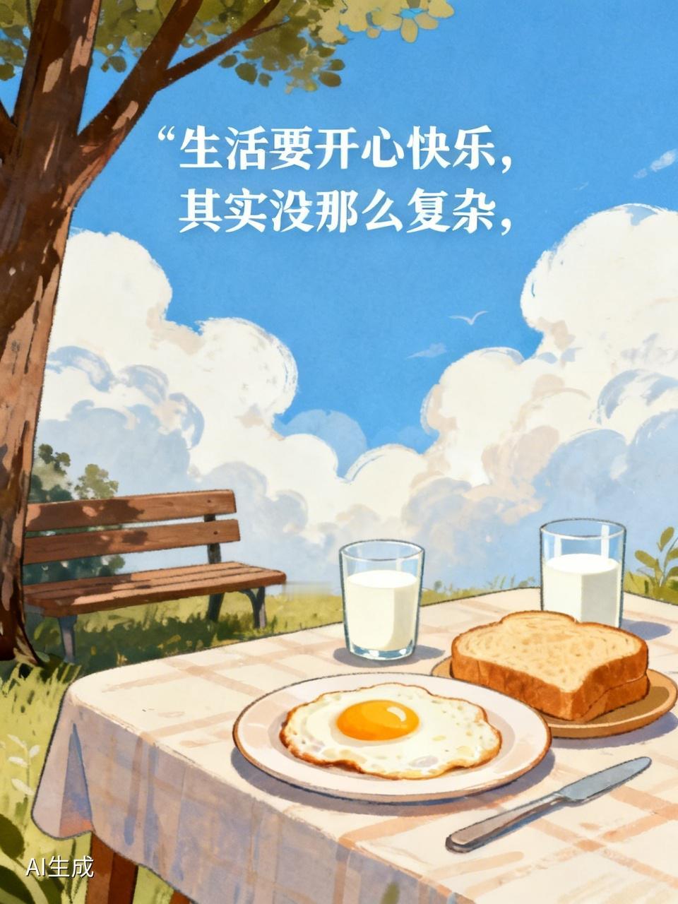 生活要开心快乐，其实没那么复杂。别老盯着烦心事儿，多关注身边那些小确幸。就像每天