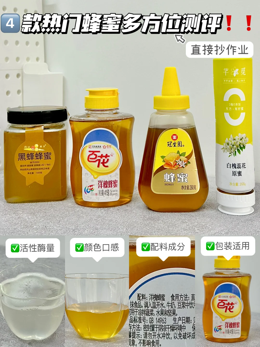 热门蜂蜜🍯大测评！！进来直接抄作业……