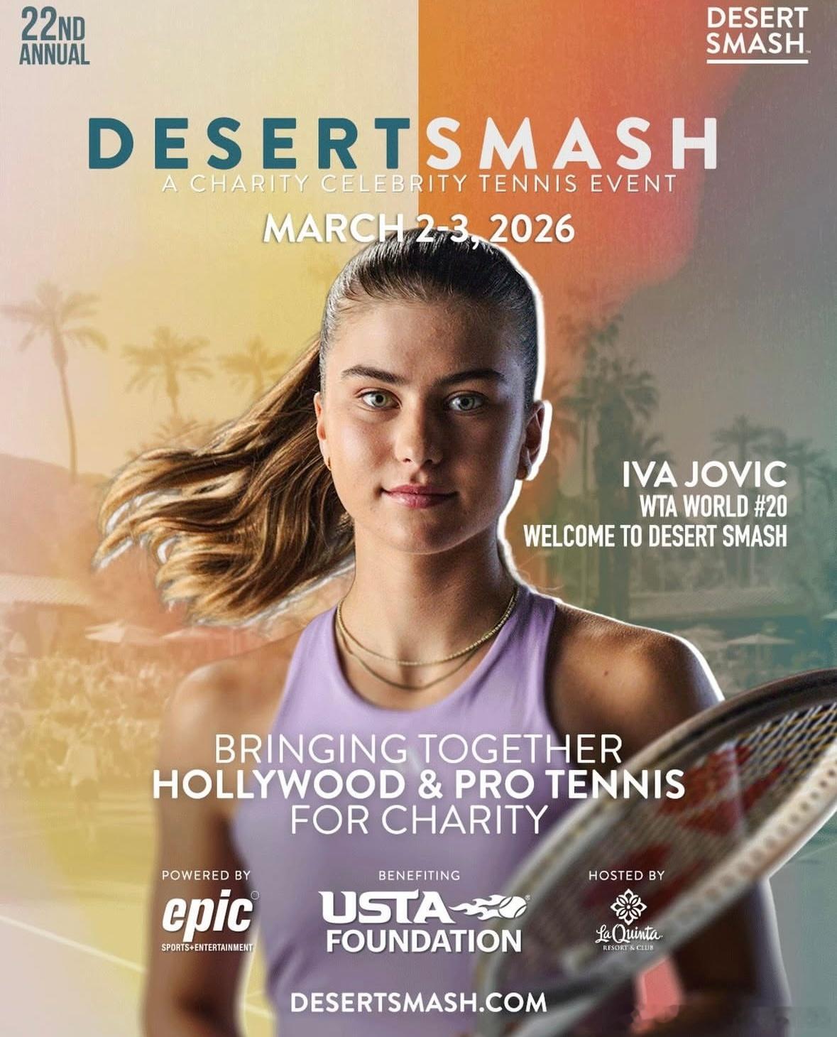 约维奇！咖位upup！印第安维尔斯开赛前的表演赛Desert Smash邀请了I