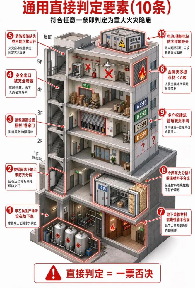 《重大火灾隐患判定规则》GB 35181-2025，通过图快速掌握