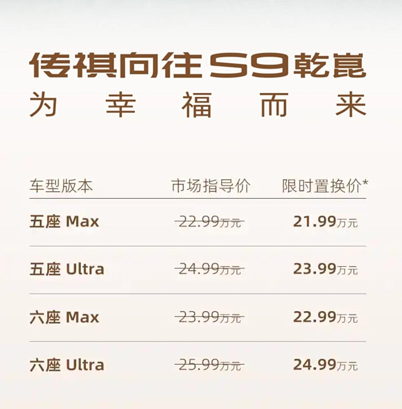 又一款华系SUV来了，传祺向往S9上市了22.99万起，限时置换还能少1万。搭载